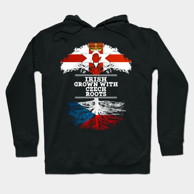 Northern Irish Grown With Czech Roots - Gift for Czech With Roots From Czech Republic Hoodie by Country Flags